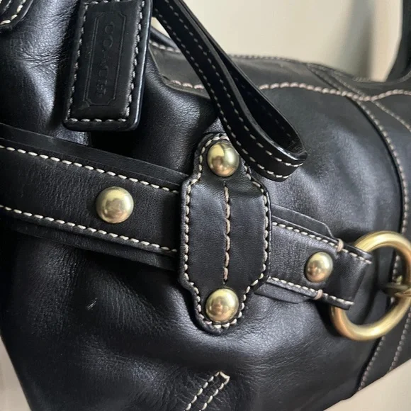 Coach Black Leather Ergo Hobo - Picture 3 of 12